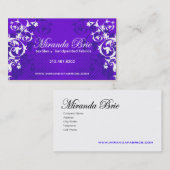 Carte de visite élégant (polyvalent) - "boulevard (Devant / Derrière)