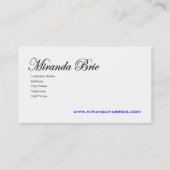 Carte de visite élégant (polyvalent) - "boulevard (Dos)