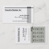 Carte de visite élégant - polyvalent "exécutif " (Devant / Derrière)