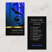 Carte de visite élégant (polyvalent) - "Lumina " (Devant / Derrière)