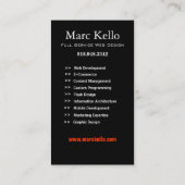 Carte de visite élégant (polyvalent) - "Lumina 2" (Dos)