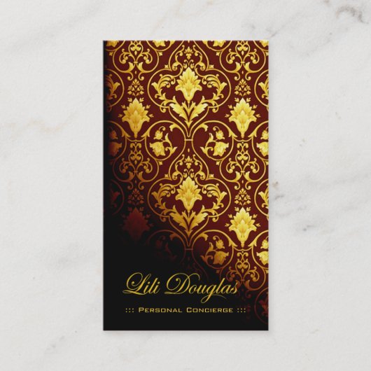Carte de visite élégant (polyvalent) - "Roccoco " (Devant)
