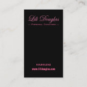 Carte de visite élégant (polyvalent) - "Roccoco " (Dos)