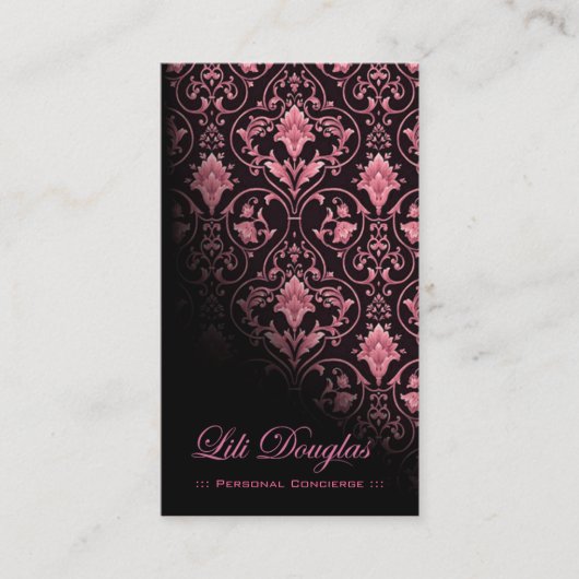 Carte de visite élégant (polyvalent) - "Roccoco " (Devant)