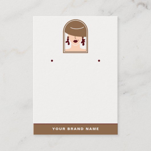 Carte De Visite Élégant Porte minimal pour bijoux design Script (Devant)