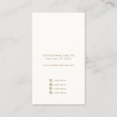 Carte De Visite Élégant Porte-oreille Noir Branche Or (Dos)