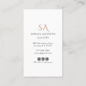 Carte De Visite Elegant Portrait Fine Arts Gallery  (Dos)