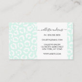 Carte De Visite Élégant Poster de animal de Cheetah Leopard de Mon (Dos)