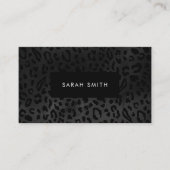 Carte De Visite Élégant Poster de animal noir professionnel (Devant)