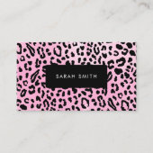 Carte De Visite Élégant Poster de animal noir professionnel (Devant)