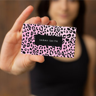 Carte De Visite Élégant Poster de animal noir professionnel