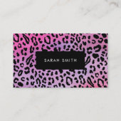 Carte De Visite Élégant Poster de animal noir professionnel (Devant)