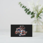 Carte De Visite Élégant poteau en coiffure et couronne 2 Personnal (Debout devant)