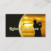 Carte de visite élégant pour entraîneurs de golf (Devant)