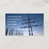 Carte de visite élégant pour experts haute tension (Dos)