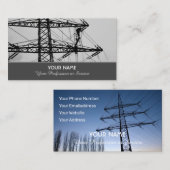 Carte de visite élégant pour experts haute tension (Devant / Derrière)