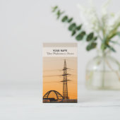 Carte de visite élégant pour experts haute tension (Debout devant)