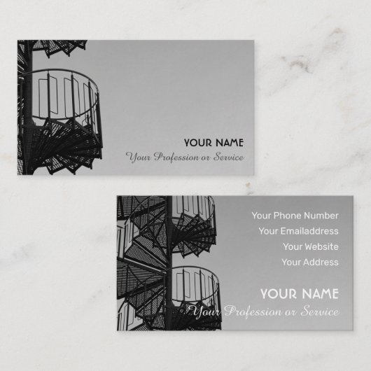 Carte de visite élégant pour les experts de l'esca (Devant / Derrière)