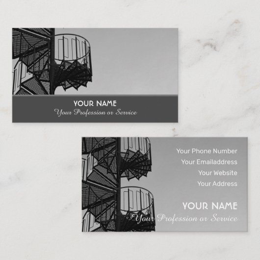 Carte de visite élégant pour les experts de l'esca (Devant / Derrière)