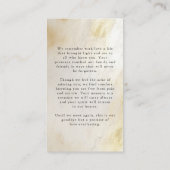 Carte De Visite Elégant Pour Toujours Dans Les Coeurs Photo Gold P (Dos)