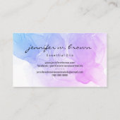 Carte De Visite ÉLÉGANT pourpre Huiles essentielles (Dos)