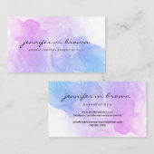 Carte De Visite ÉLÉGANT pourpre Huiles essentielles (Devant / Derrière)