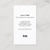 Carte De Visite Élégant Praticien des chakras d'or Reiki (Dos)