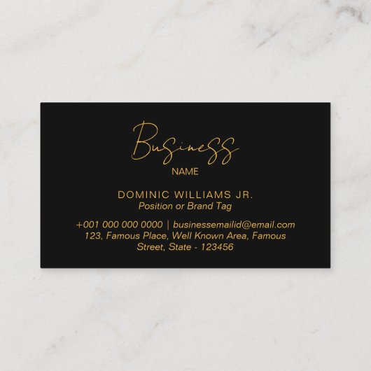 Carte de visite élégant - Premium & Minimal | DP7 (Dos)