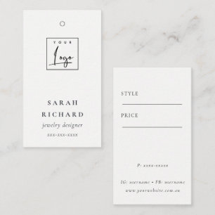 Carte De Visite Élégant prix minimum simple logo blanc