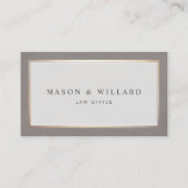 Carte De Visite Elégant Procureur professionnel Gold Frontière (Devant)