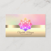 Carte De Visite Élégant professeur professionnel Lotus Flower Yoga (Devant)