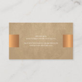 Carte De Visite Elegant professional faux gold metallic beige (Dos)