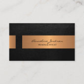 Carte De Visite Elegant professional faux gold metallic black (Devant)