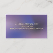 Carte De Visite Elegant Professional Glitter Lotus Flower Purple (Dos)