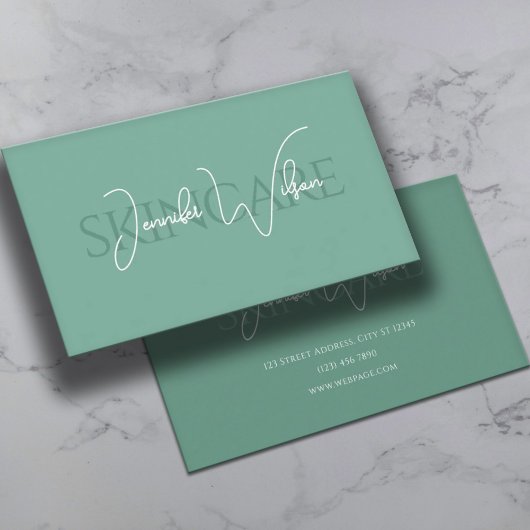Carte De Visite Elegant professional minimalist skincare