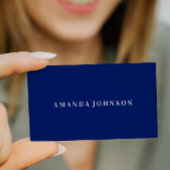 Carte De Visite Elegant Professional Royal Blue Violet