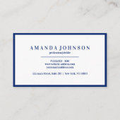 Carte De Visite Elegant Professional Royal Blue  Violet (Dos)