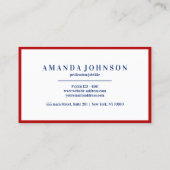 Carte De Visite Elegant Professional Royal DARK RED (Dos)