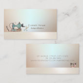 Carte De Visite Elegant Professional Sewing Machine Scissors (Devant / Derrière)