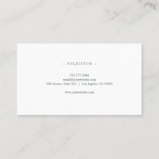 Carte De Visite Elegant Professional Simple Minimalist Lawyer 