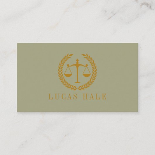 Carte De Visite Elegant Professional Simple Minimalist Lawyer  (Devant)