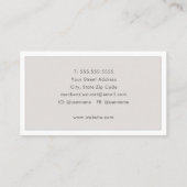 Carte De Visite Elegant Professional Simple Monogram Minimalist (Dos)