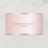 Carte De Visite Elegant Professional Template Luxury Rose Gold (Devant)