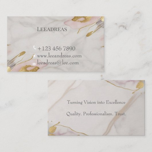 Carte De Visite Élégant Professionnel (Devant / Derrière)