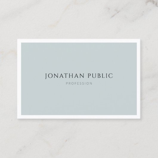 Carte De Visite Élégant professionnel bleu vert Modèle simple (Devant)