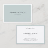 Carte De Visite Élégant professionnel bleu vert Modèle simple (Devant / Derrière)