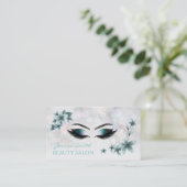 Carte De Visite Élégant professionnel bokeh de luxe maquillage flo (Debout devant)