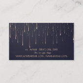 Carte De Visite Élégant professionnel brosse à huile d'or déchique (Dos)