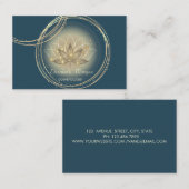 Carte De Visite Élégant professionnel, Cercles d'or Lotus (Devant / Derrière)