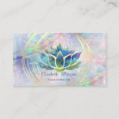 Carte De Visite Élégant professionnel, Cercles d'or Lotus Opal (Devant)